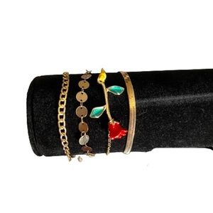 Beauty and the beast rose bracelet sets